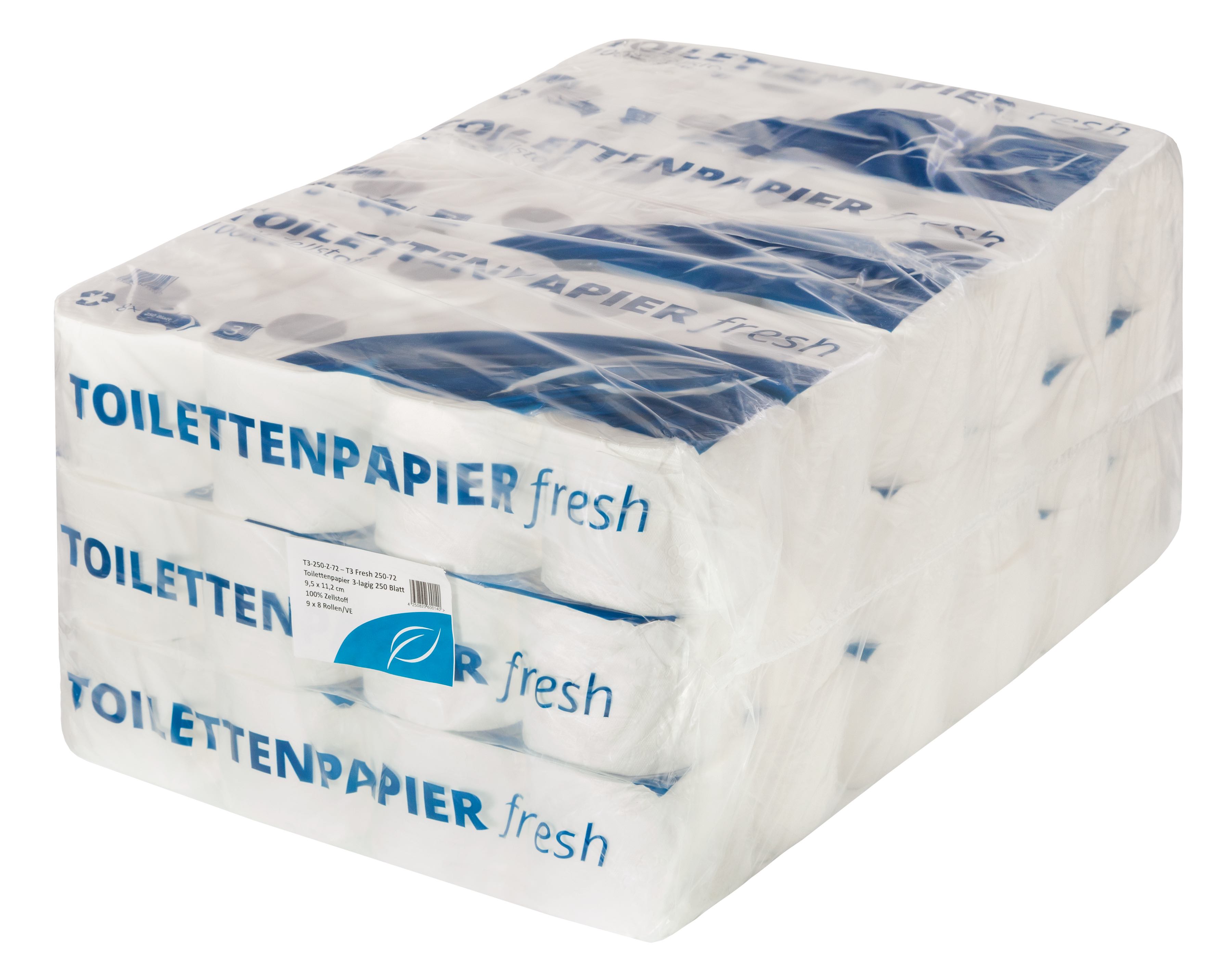 Toilettenpapier 2-lagig hochweiß 250 Blatt_64 Rollen