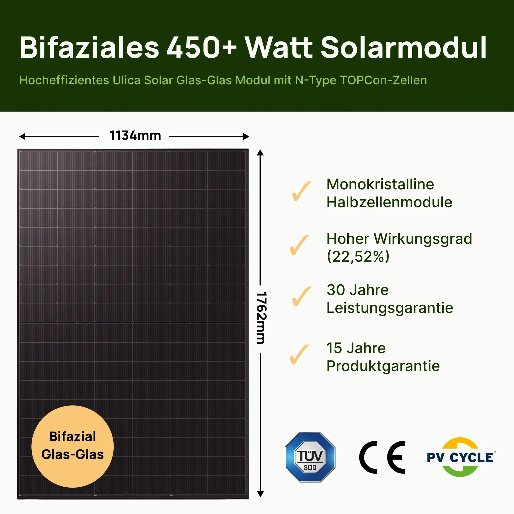 Balkonkraftwerk 800W / 900W inkl. Marstek Wechselrichter